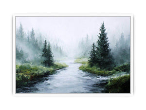 Misty River Framed Print