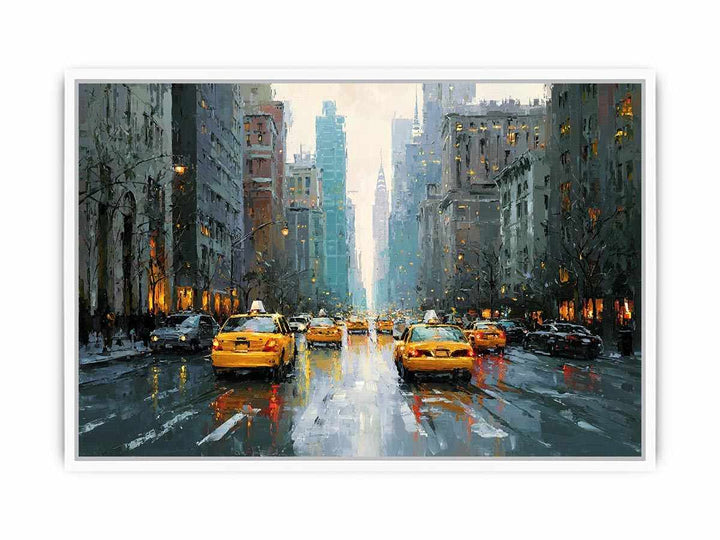 New York in Motion Framed Print