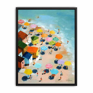 Ocean Umbrellas  Canvas Print