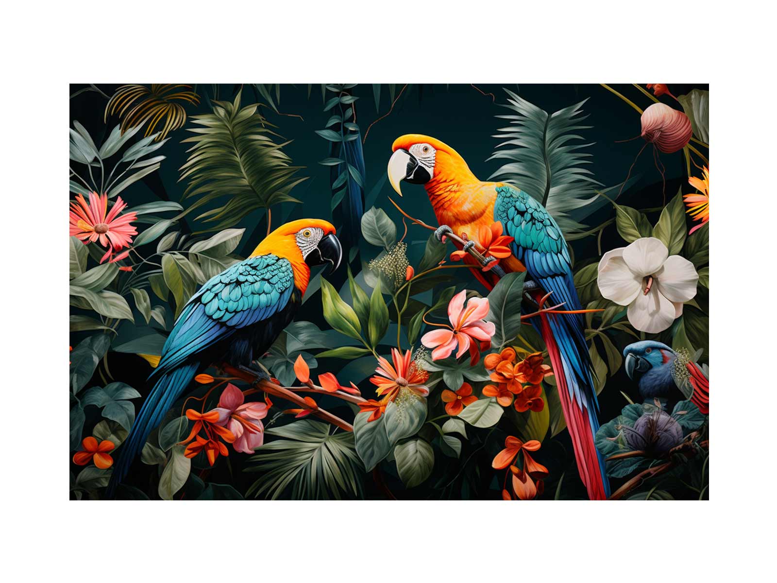 Tropical Birds Paradise Scene