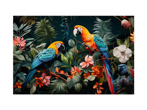 Tropical Birds Paradise Scene