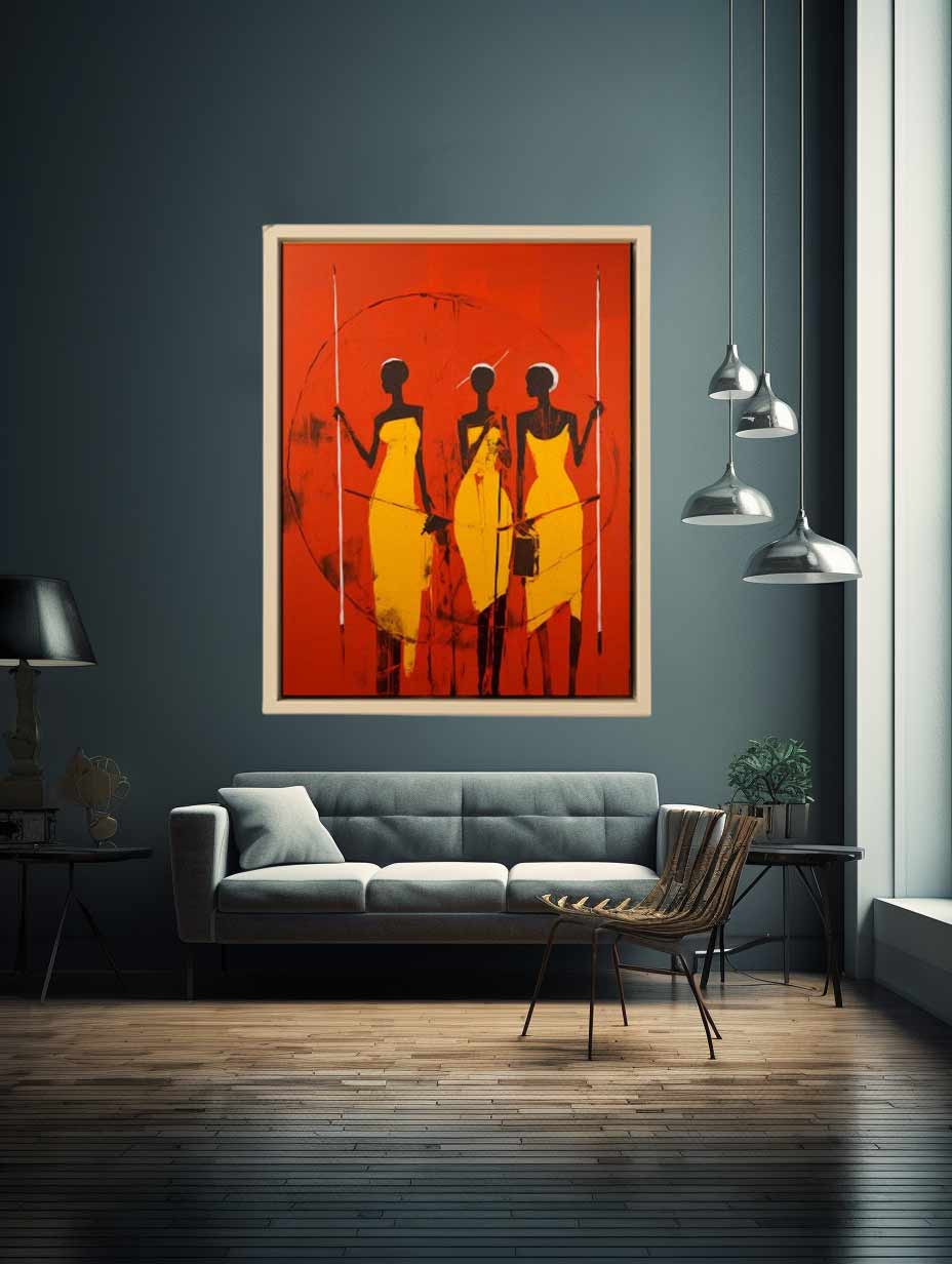 African Three Women 