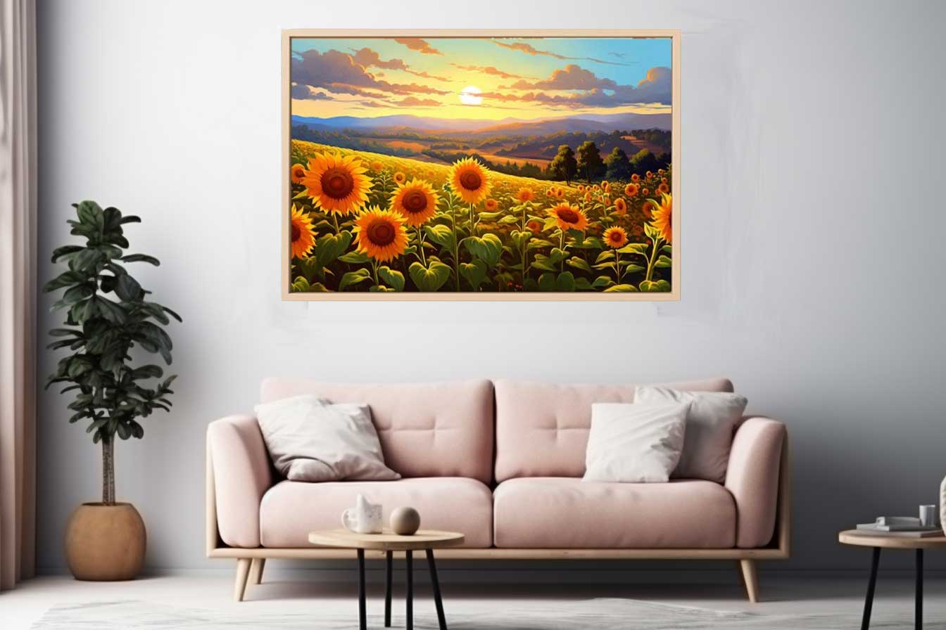 Sunflower At Sunset  
