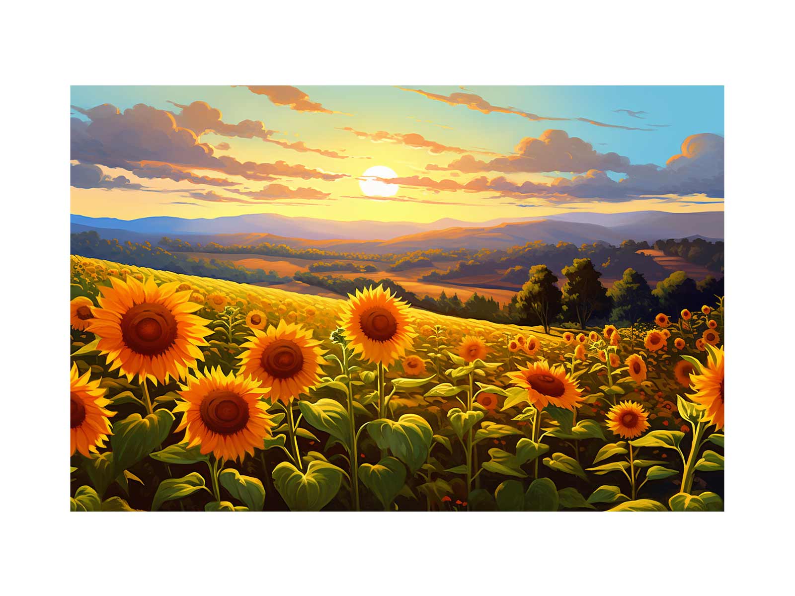 Sunflower At Sunset  