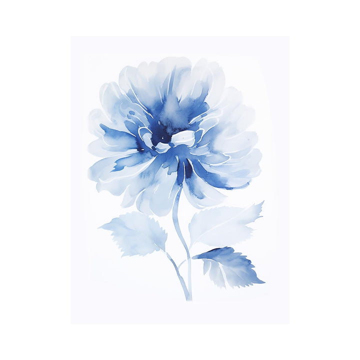 Watercolor Blue Flower 