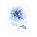 Watercolor Blue Flower 