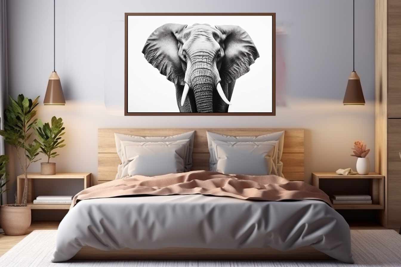 Elephant White And Black  