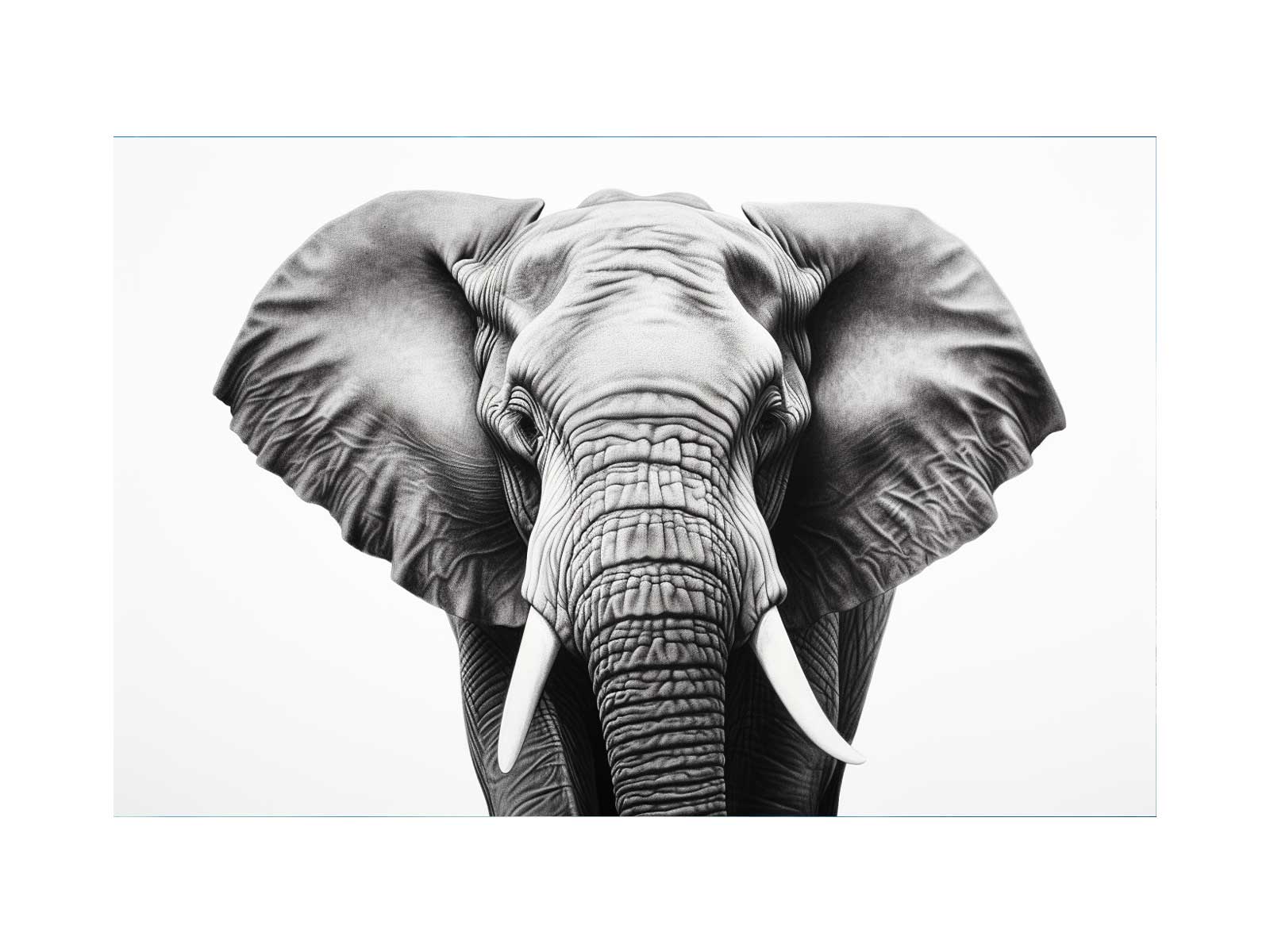 Elephant White And Black  
