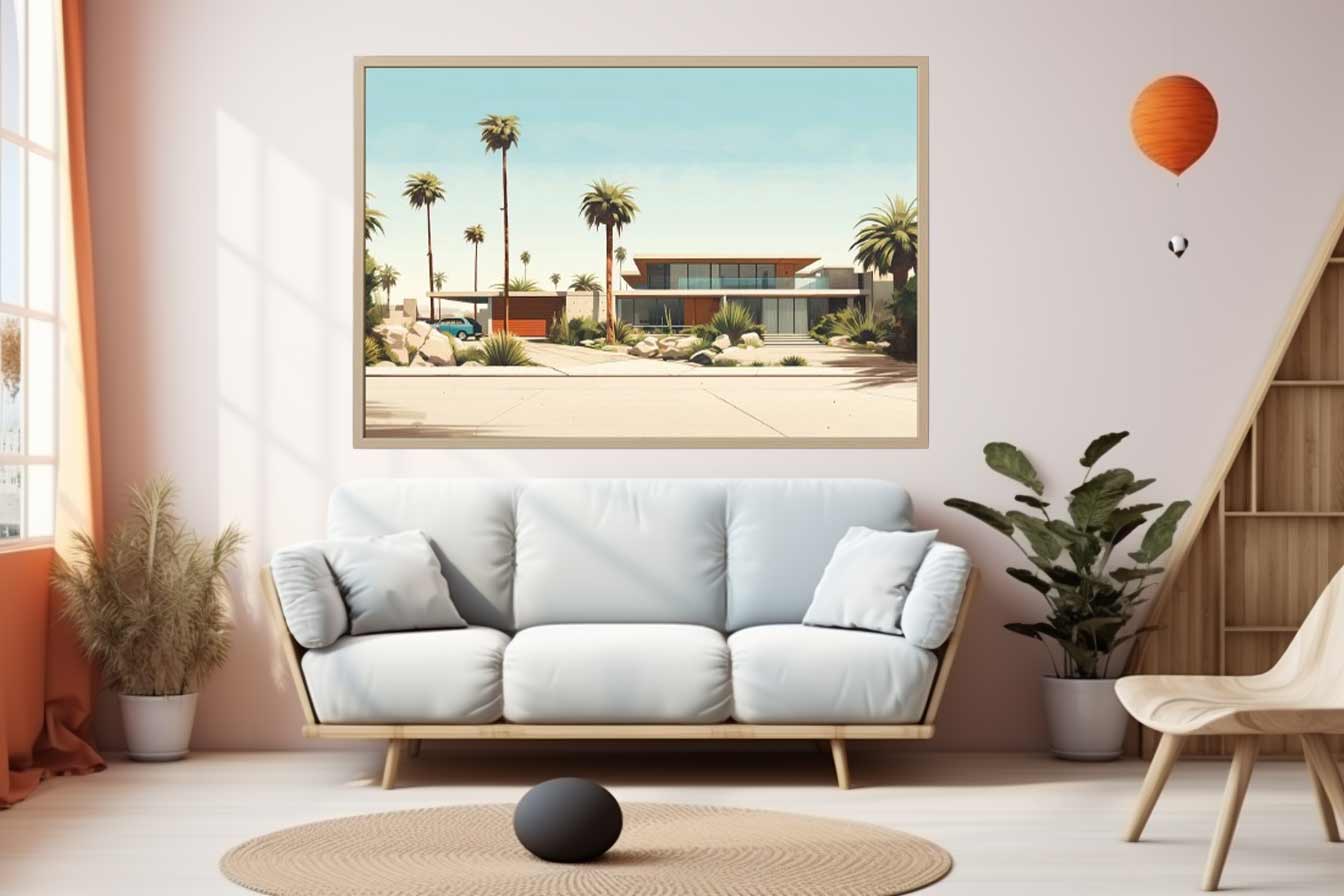 Vintage Palm Springs House  Poster