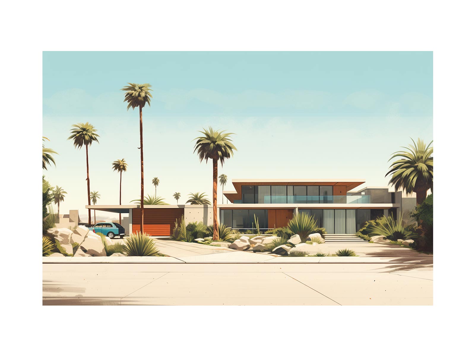 Vintage Palm Springs House  Poster