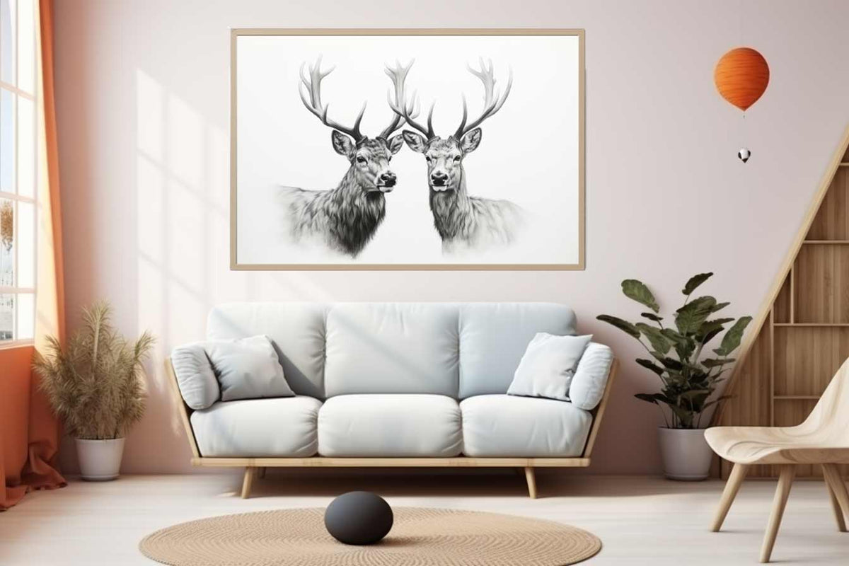 Black And White Deer