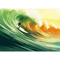 Surfer On Sunny Day  