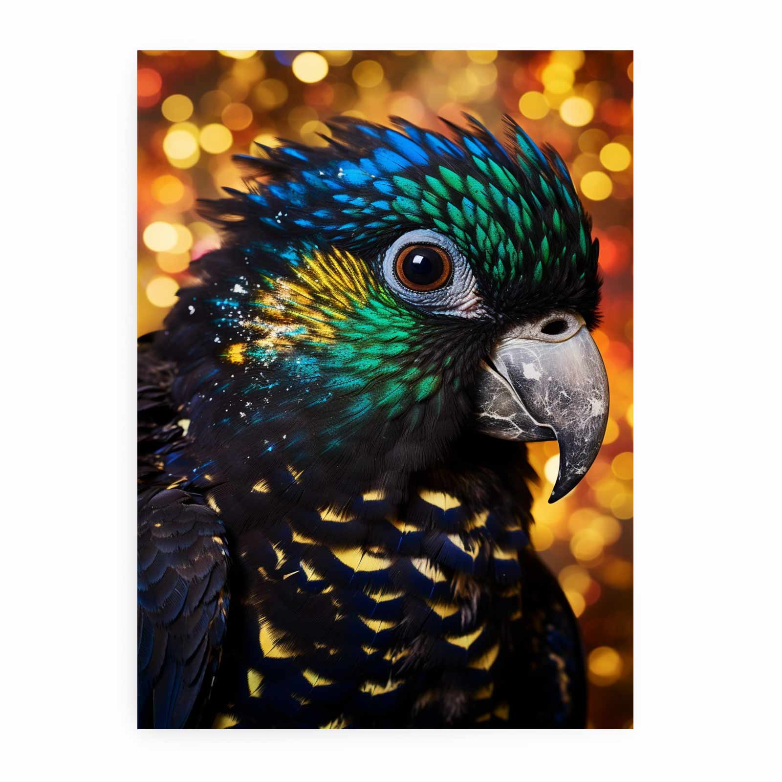 Australian Cockatoo Botanical Portrait