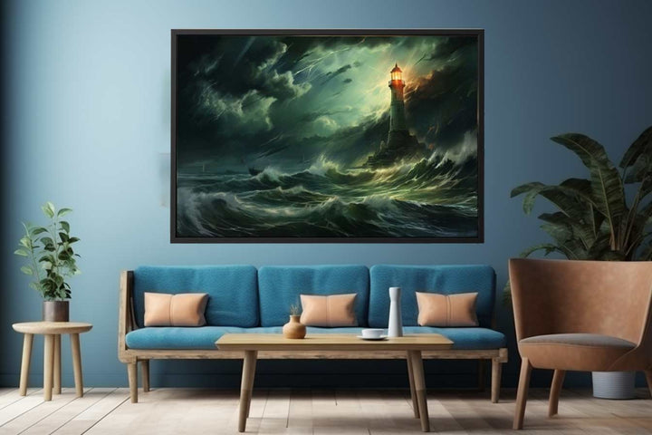 Lighthouse In Storm