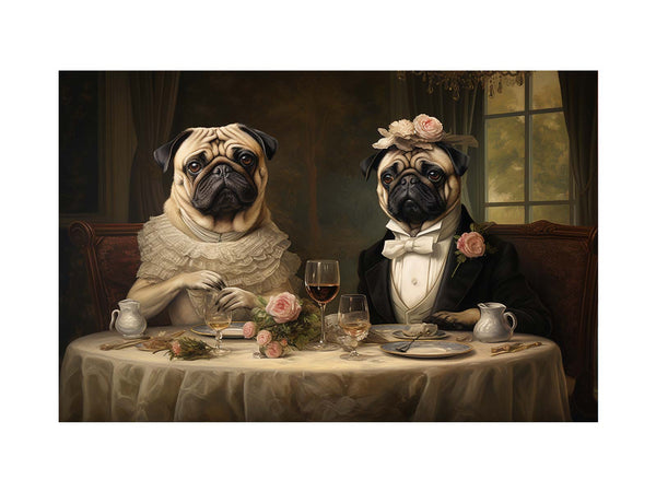 Painting Of Pugs 