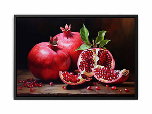 Ruby Harvest classic still life canvas art for dining room or kitchen decor.