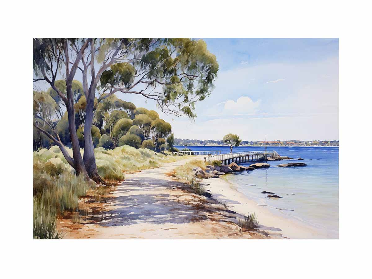 Isolated Beach Walk 