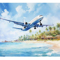 Airplane Over Beach 