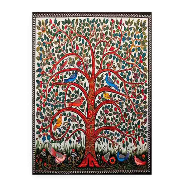 Madhubani Bird And Tree 