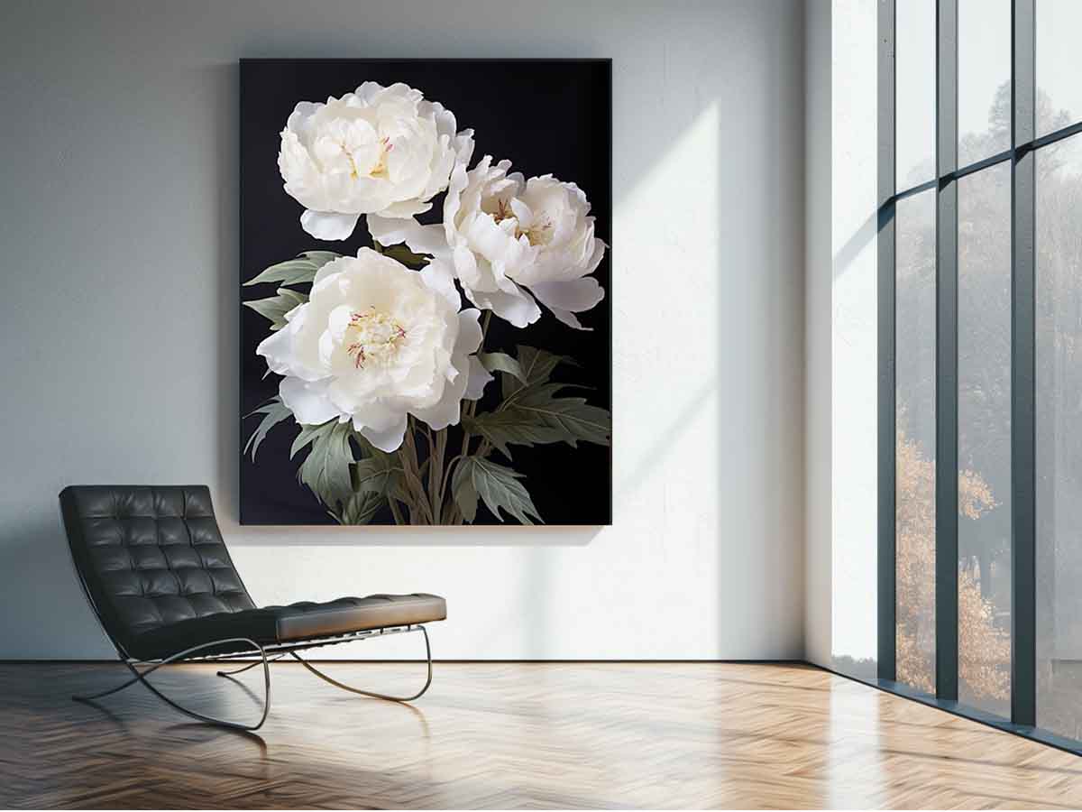 White Coral Peony Flower 