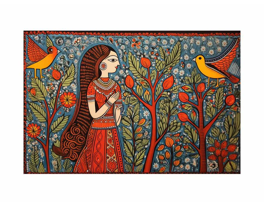 Madhubani Brids 