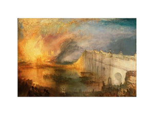 The Burning of the Houses of Parliament by  Joseph Mallord William Turner