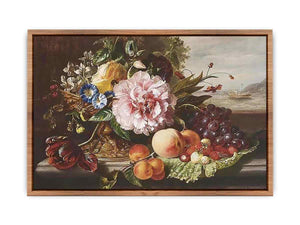 A Still Life With Flowers And Fruit  Poster