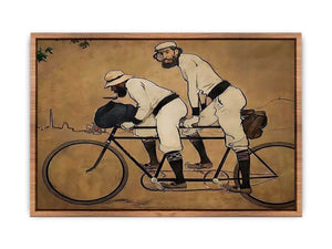 Self Portrait of Casas with Pere Romeu on a Tandem  Poster