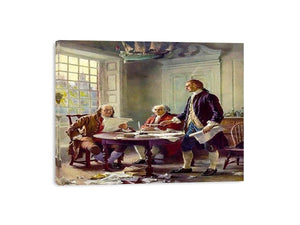 Writing the Declaration of Independence in 1776   by Jean-Leon Gerome  Painting