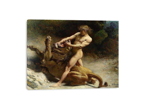 Samson's youth by Léon Bonnat  Painting
