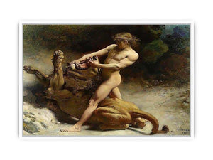 Samson's youth by Léon Bonnat Framed Print