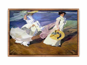 Strolling along the Seashore  Poster