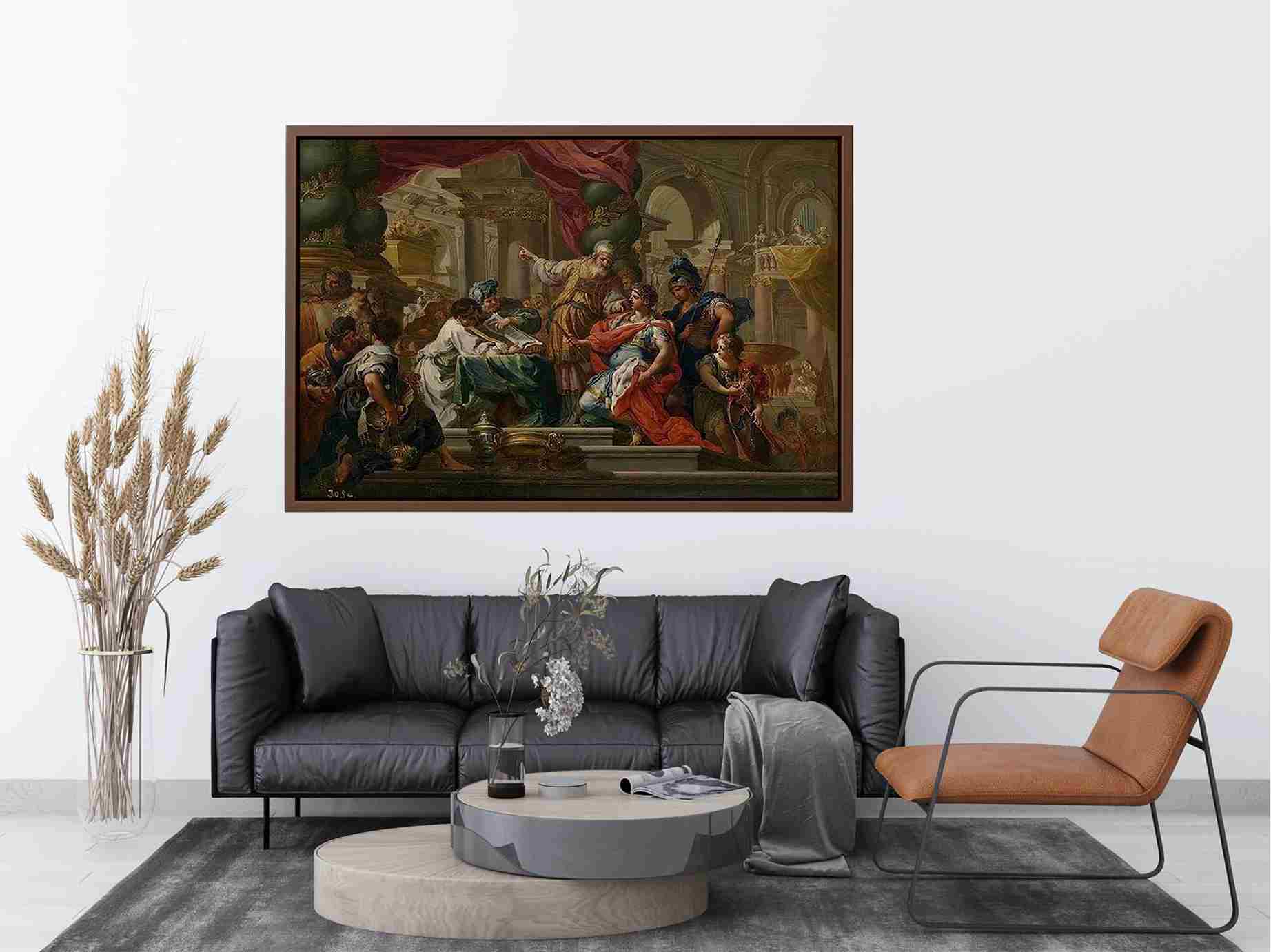 Alexander the Great in the Temple of Jerusalem by Sebastiano Conca Painting