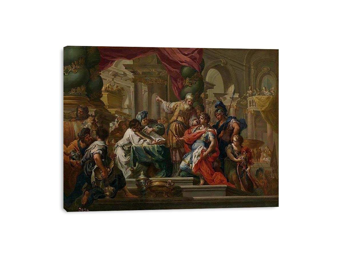 Alexander the Great in the Temple of Jerusalem by Sebastiano Conca Painting