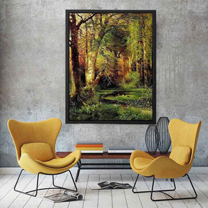 Forest Scene by Thomas Moran Painting