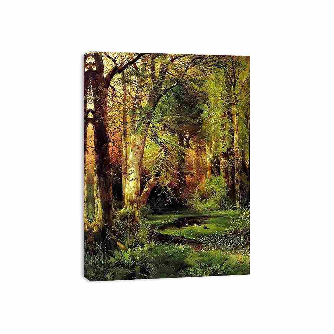 Forest Scene by Thomas Moran Painting