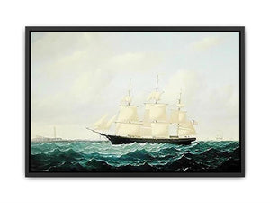 Dashing Wave' clipper ship off Boston Light Canvas Print
