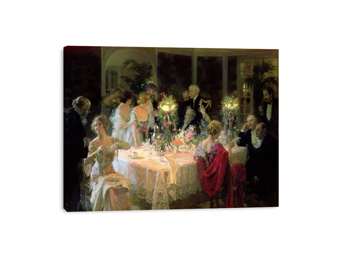 The Dinner Party by Jules Grun  Painting
