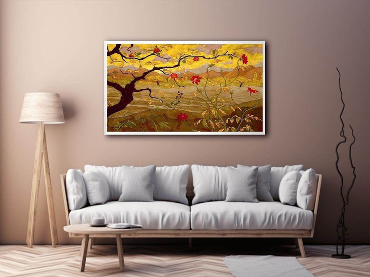 Apple Tree With Red Fruit  Painting