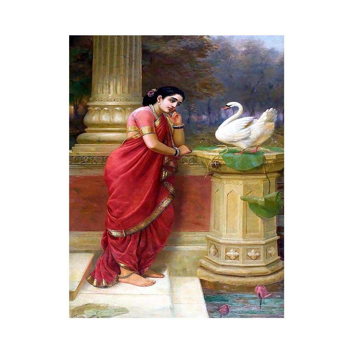 Hamsa Damayanthi by Raja Ravi Varma