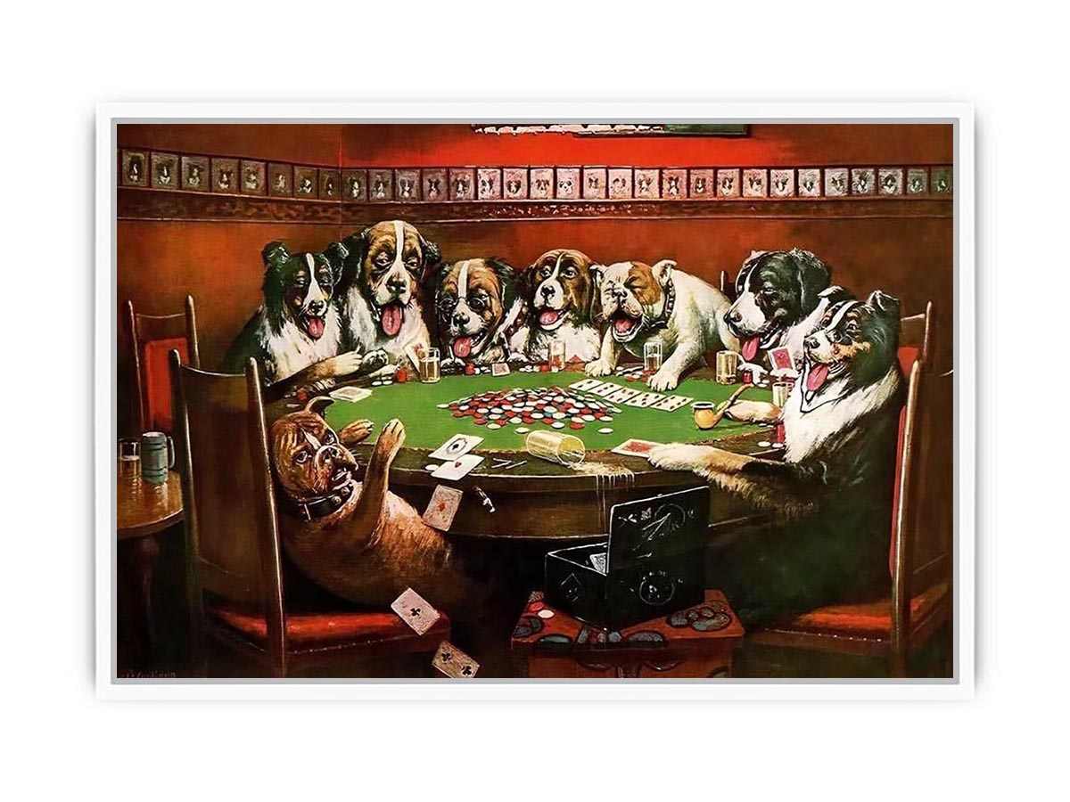 Poker Sympathy by  Cassius Marcellus Coolidge Framed Print