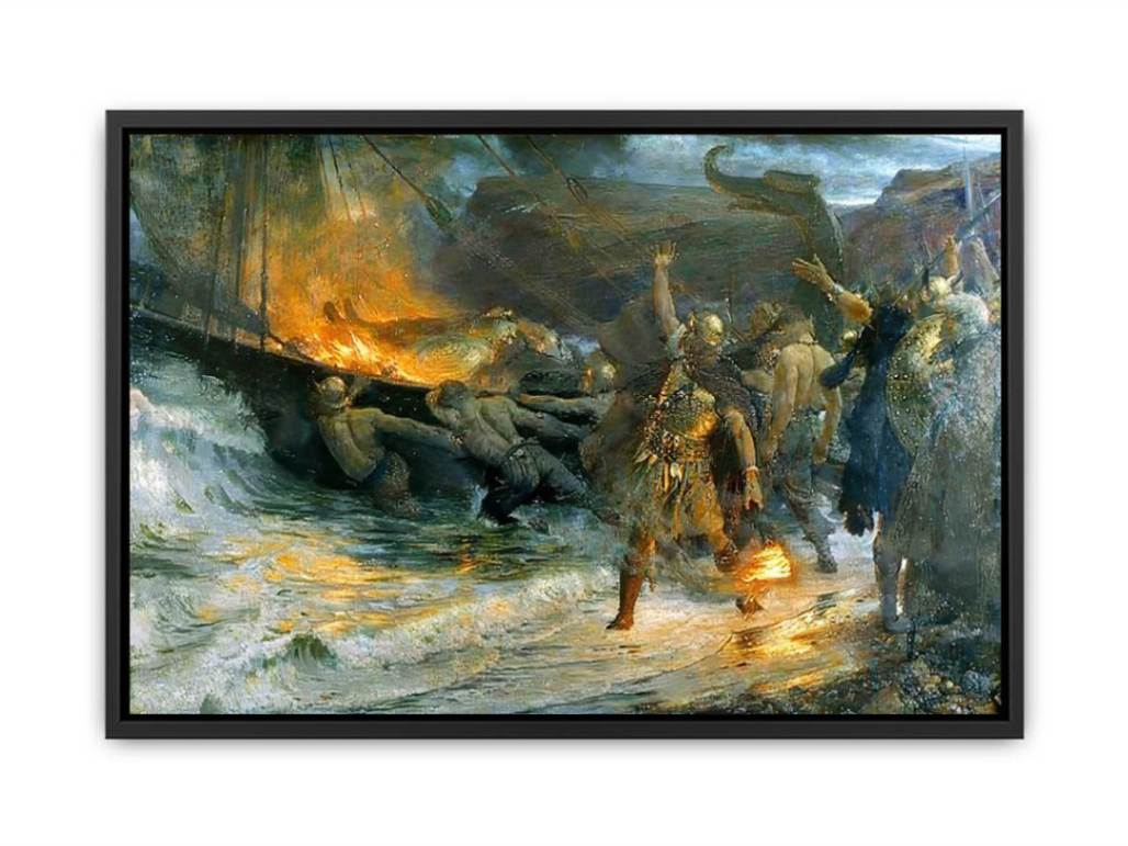 Funeral of a Viking Canvas Print
