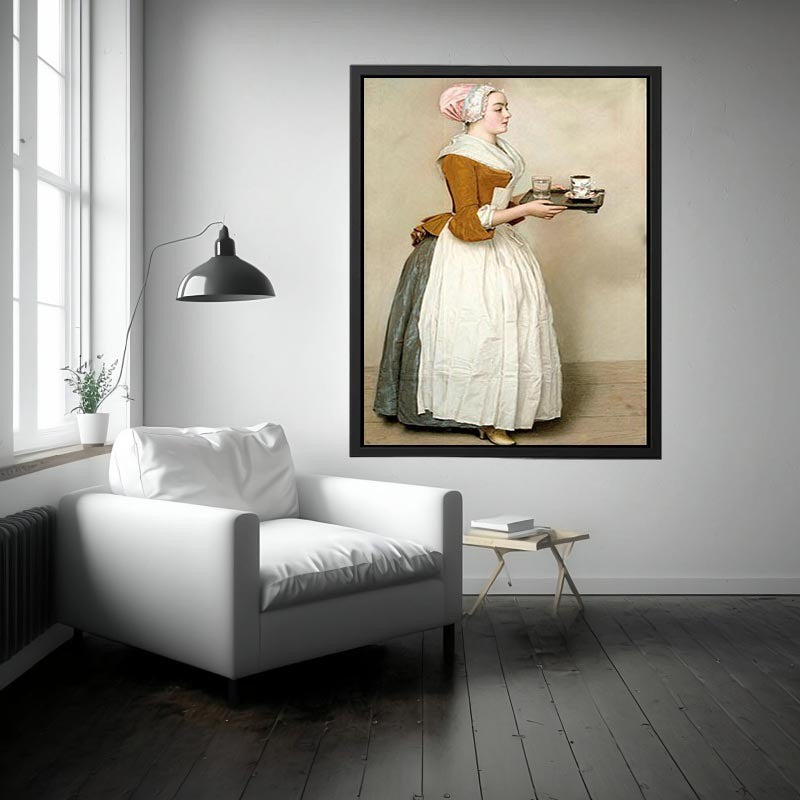 The Chocolate Girl by Jean-Étienne Liotard  Painting