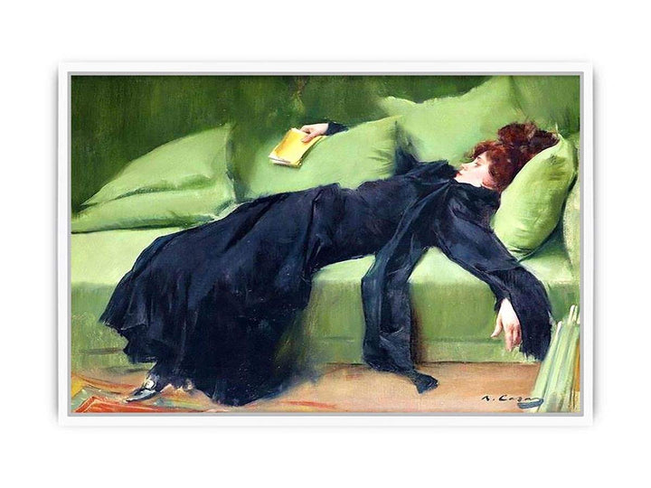 After the Ball Painting by Ramon Casas Framed Print