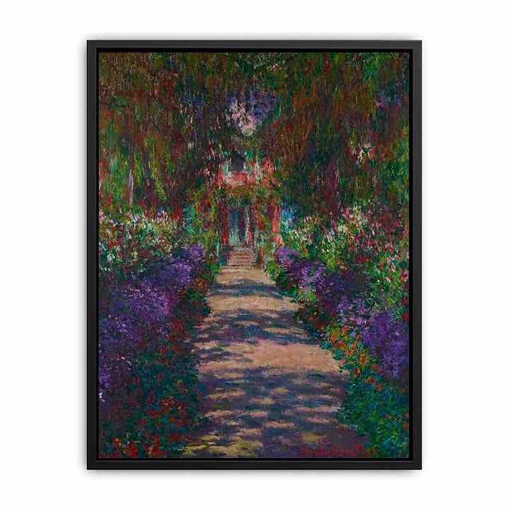 A Pathway in Monet's Garden in Giverny Canvas Print