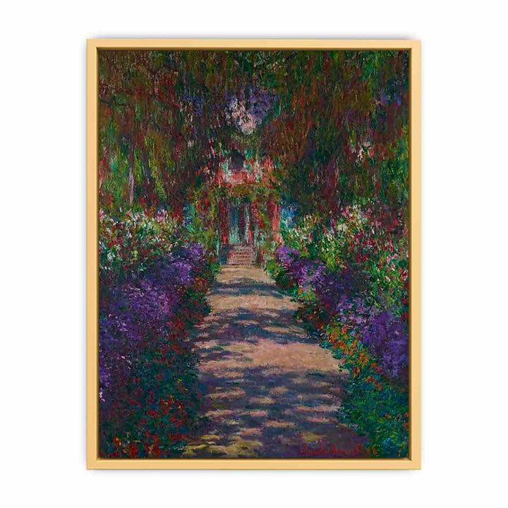 A Pathway in Monet's Garden in Giverny Streched canvas