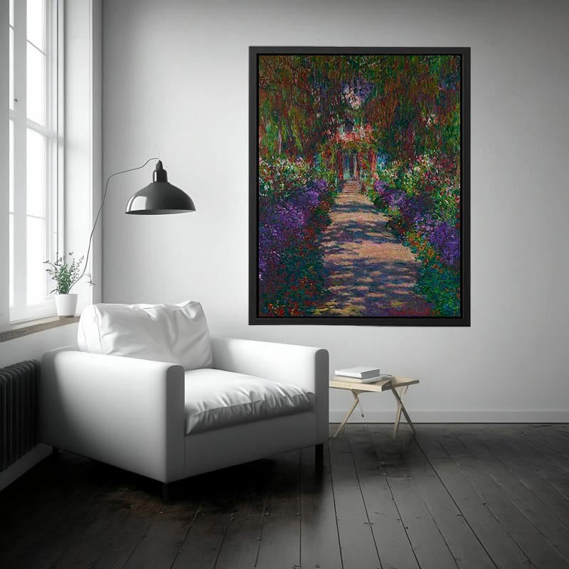 A Pathway in Monet's Garden in Giverny by Claude Monet Painting 