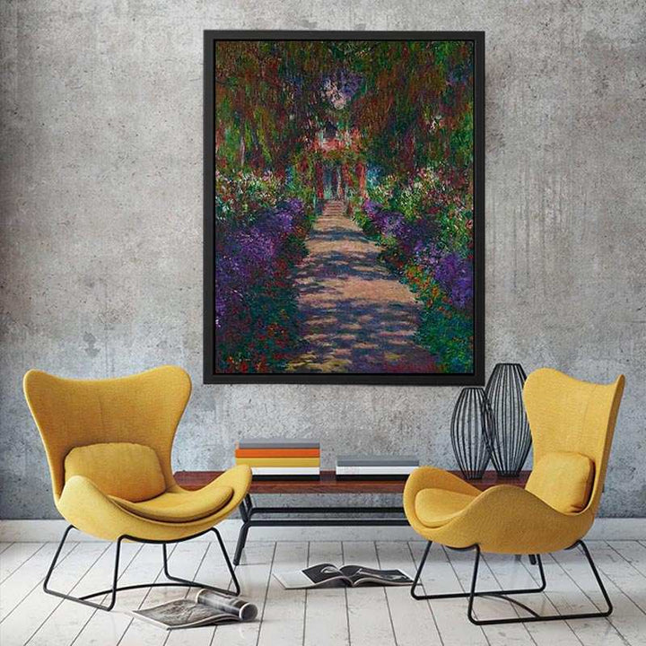 A Pathway in Monet's Garden in Giverny  Painting