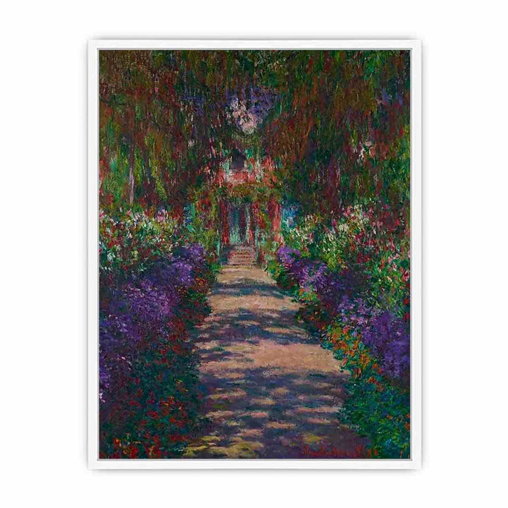 A Pathway in Monet's Garden in Giverny Framed Print