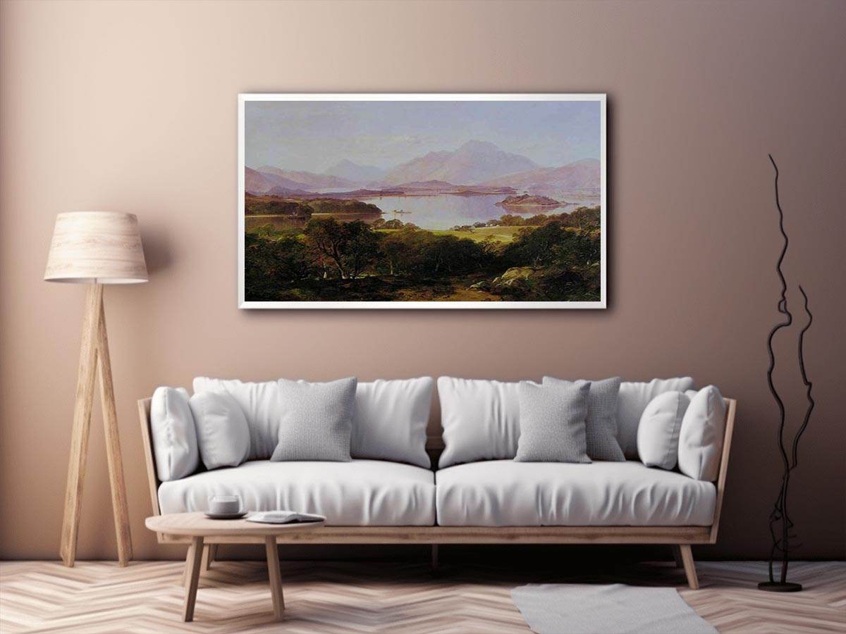 A View of Loch Lomond by Horatio McCulloch Painting 